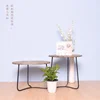 Old elm wood Round shape original design modern coffee table metal coffee table new design metal side table