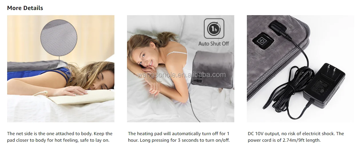 Rehabilitation Physical Hot Therapy Far Infrared Heating Pad For