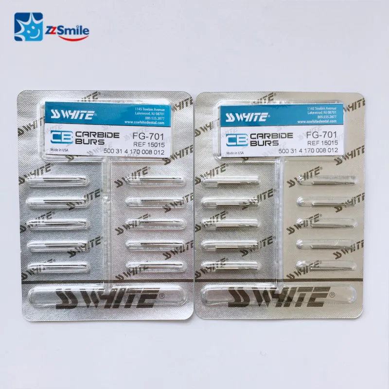 10 Fraises Dentaires En Carbure De Tungstène 2.35x6 Mm - Pour Polissage Acrylique - Neuf