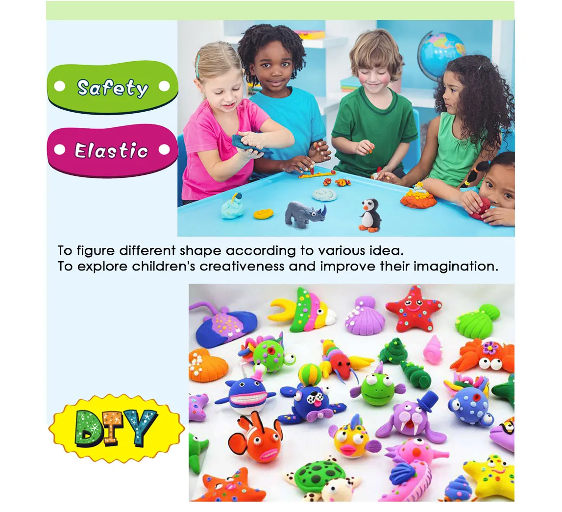 Foska New Colorful Intelligent DIY Educational Plasticine Foamy Moldeable  Granulado - China Play Dough and Colorful Play Dough price