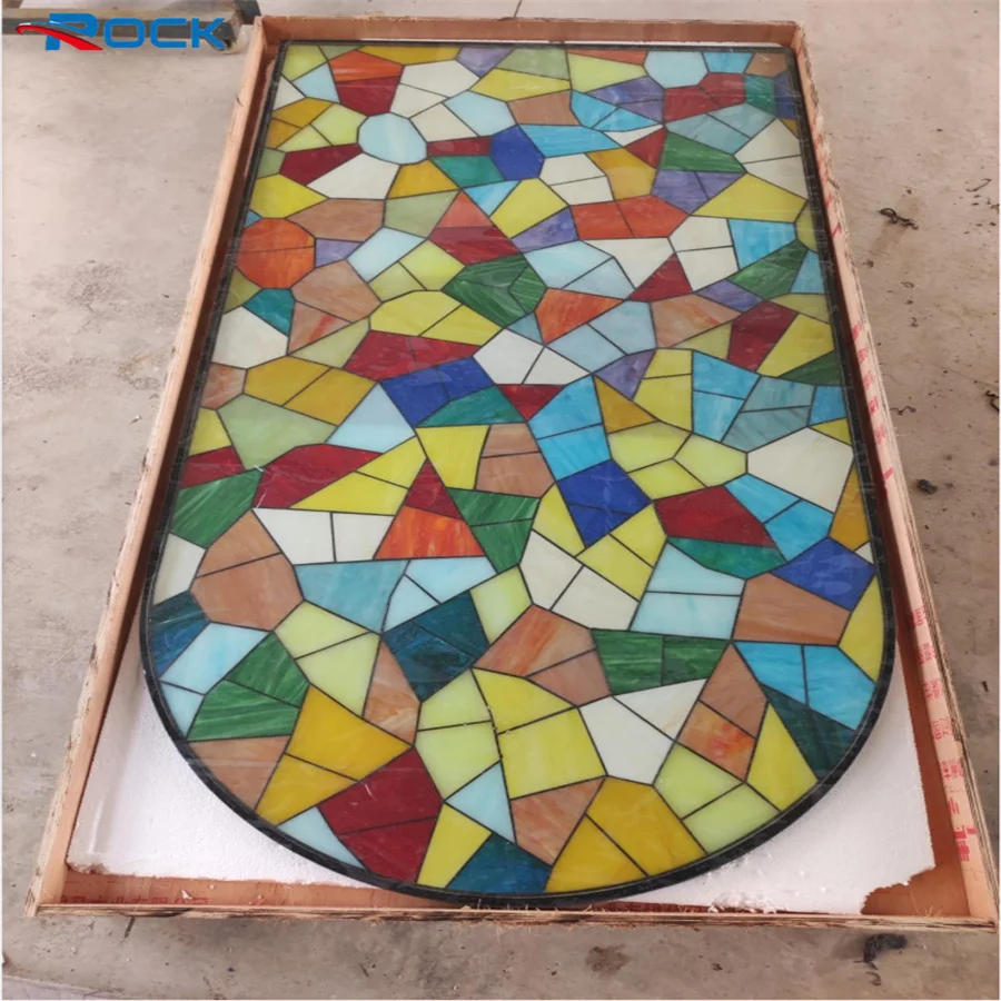 Architectural Stained Glass Art Window Panels Decorative Glass Low