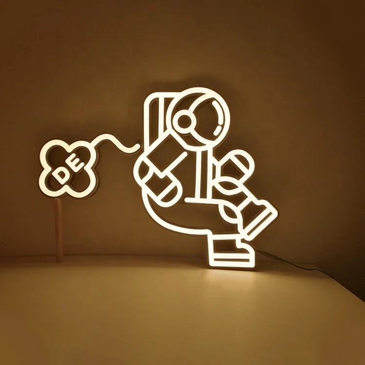 Space Man Neon Light With Chain Custom Wall Neon Sign Liquor