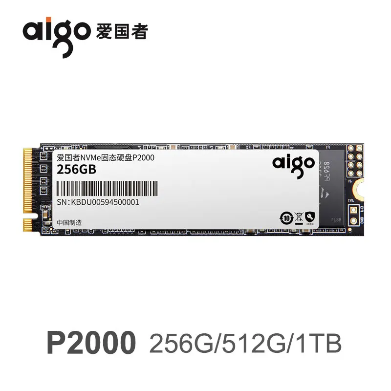 
aigo P2000 M.2 SSD 256GB 512GB 1TB nvme pcie Internal Solid State Disk HDD Hard Drive inch Laptop Desktop TLC PC Disk 