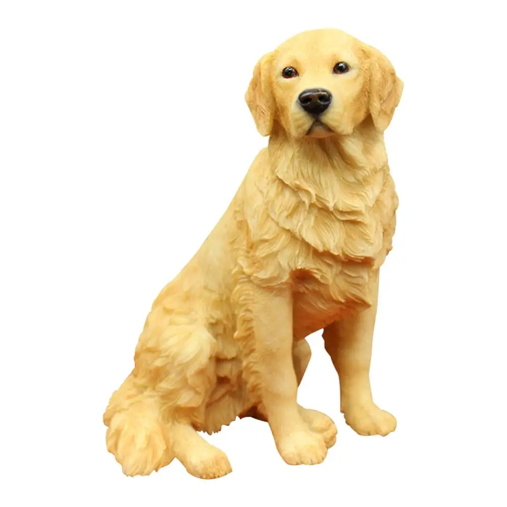 golden retriever puppy statue