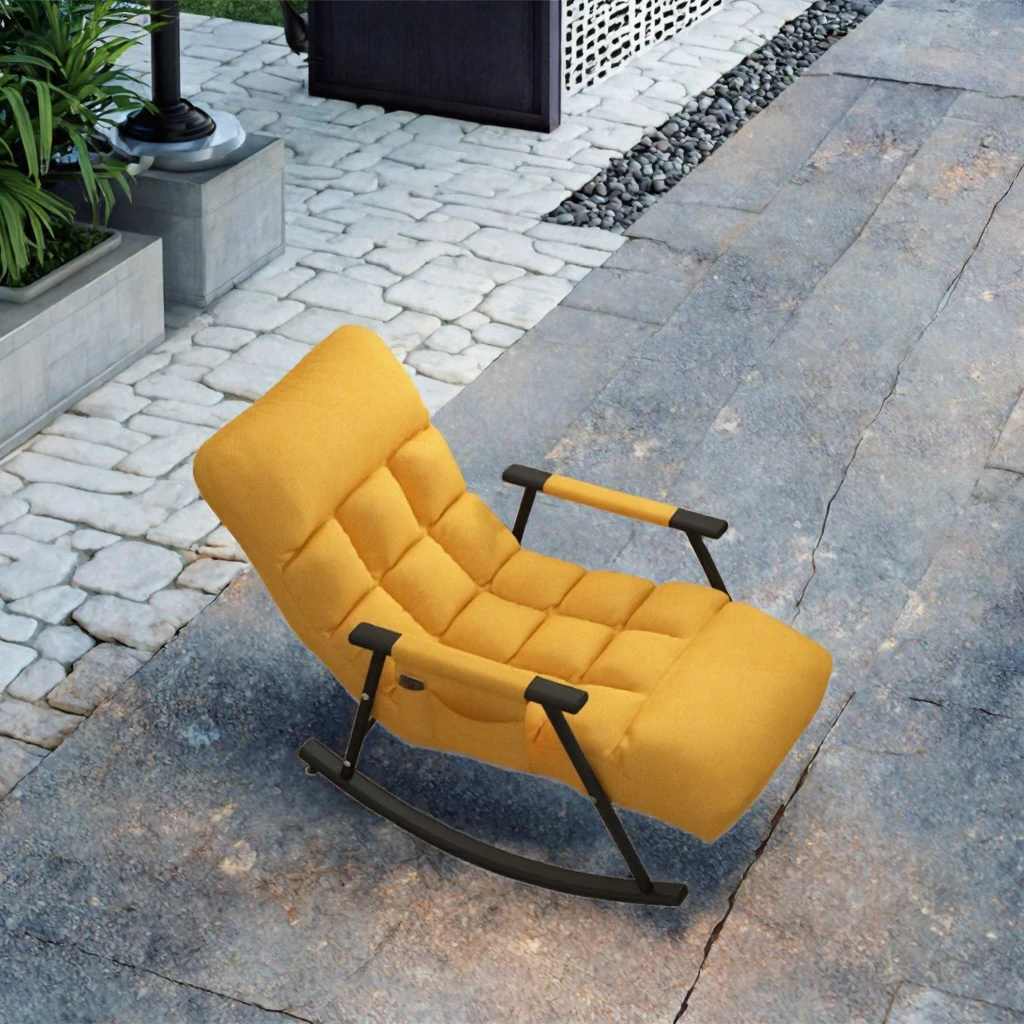 Lazy Rocking K Modern Double Lazy Rocking Chair Leisure Storage Recliner with Chaise ...