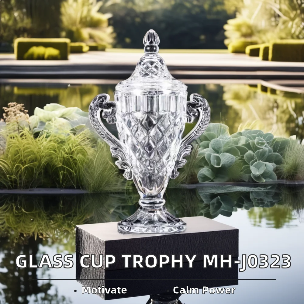 Optical Glass Cup Trophy MH-J0323 Crystal Craft Polished Carved Engraving Souvenir Gift Decor Christmas Love Sports Theme Model manufacture