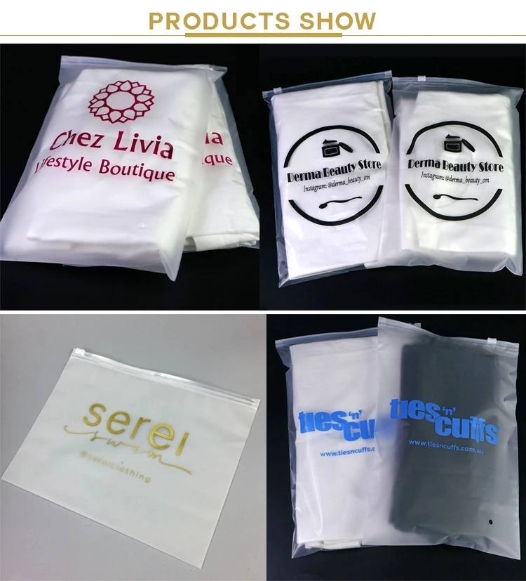 Custom Recyclable Cornstarch Zipper Frosted Packaging Bag Biodegradable Packaging Clothing Poly Zip Lock Bag With Ring Pull 