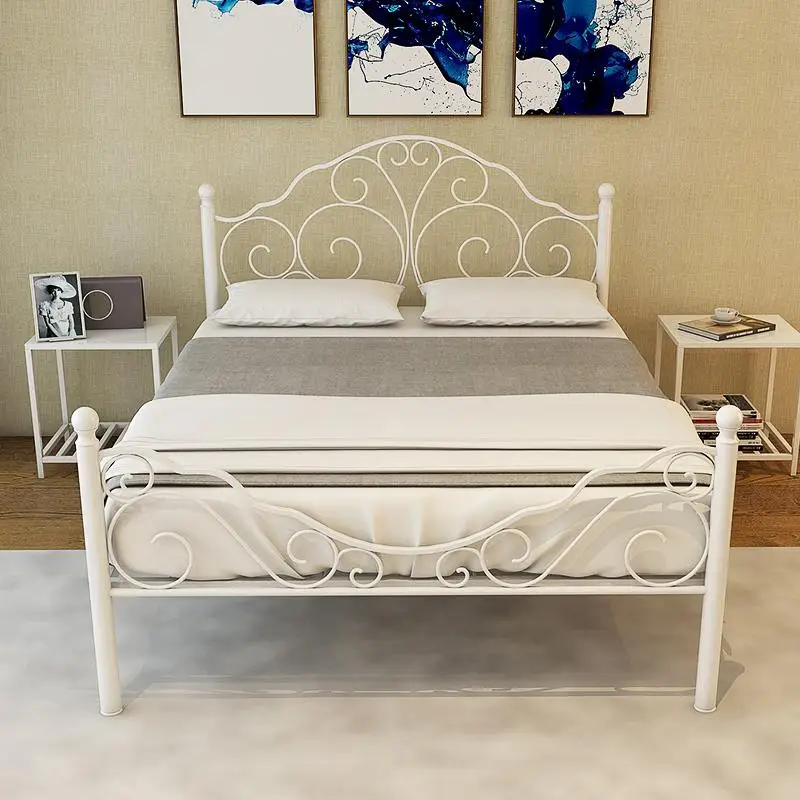 European minimalist fashion wrought iron metal bed frame