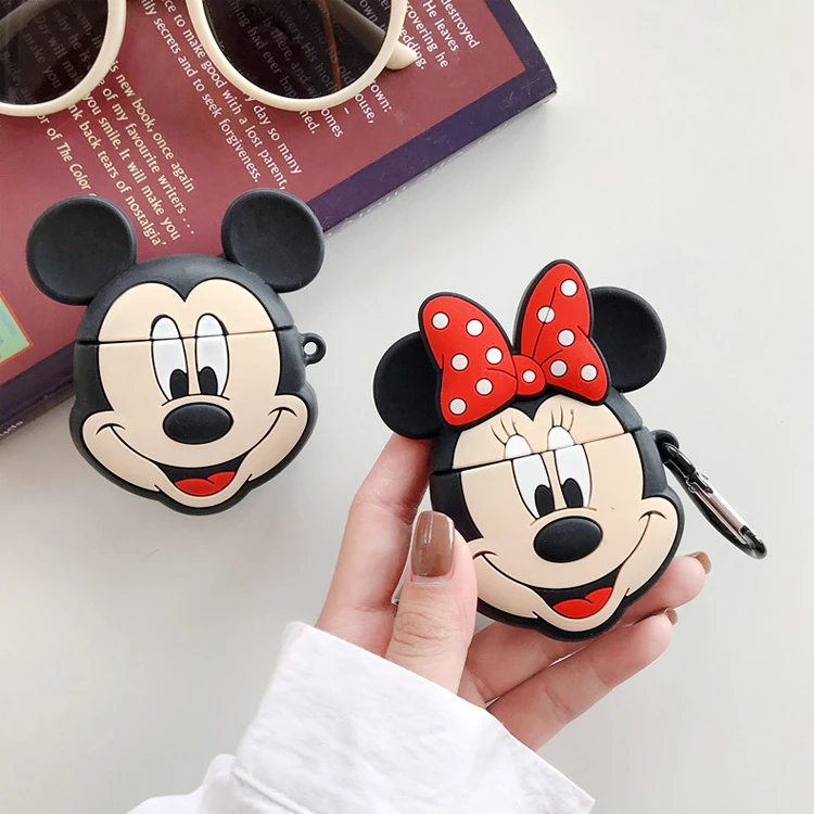 Inspired by Mini Mouse case AirPods Disney Logo clear case plastic Mini Mouse Cartoon Apple case AirPods  plastic case