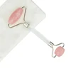 Hot selling beauty noiseless jade neck face massager stone rose quartz roller