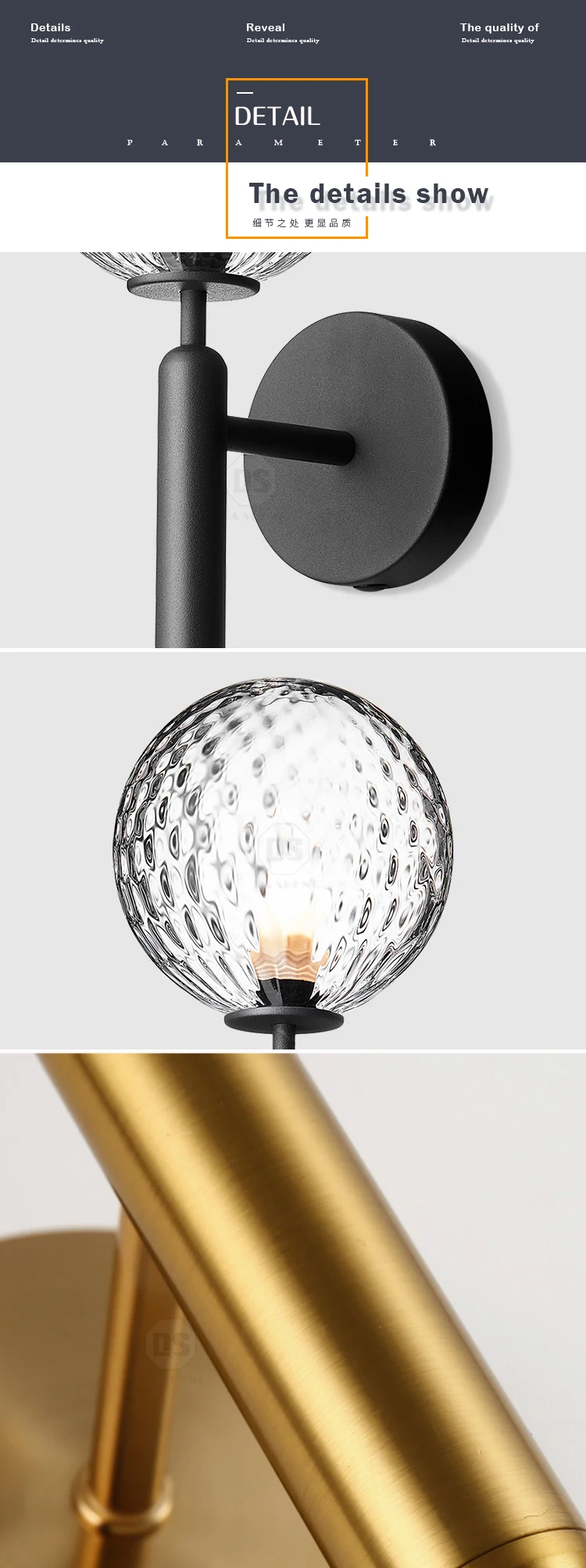 BOKT Luxury Crystal Ball Wall Lamp Modern Wall Mounted Light