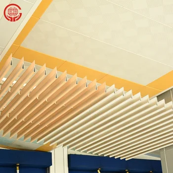 Patented Product Wood Color Metal Strip False Ceiling Water Drop Baffle Ceiling Buy Water Drop Ceiling Design Of False Ceiling False Ceiling