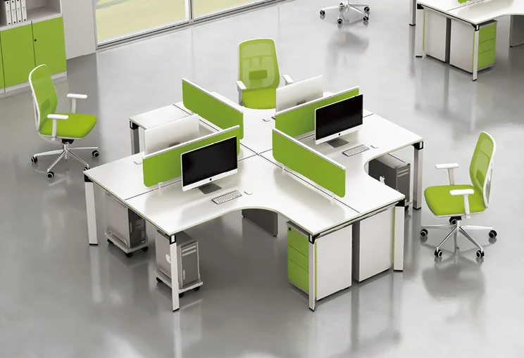 H50 0206 Customized Modular Office Furniture 4 People Office