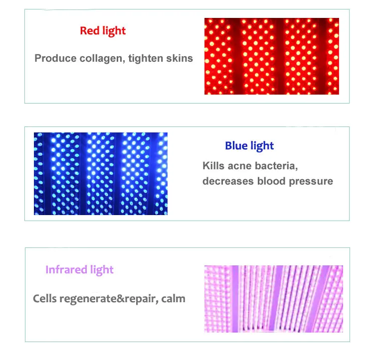 Biological light removal ance LED light therapy Red Blue Led Photon Skin Rejuvenation Facial Machine PDT Light Therapy machine