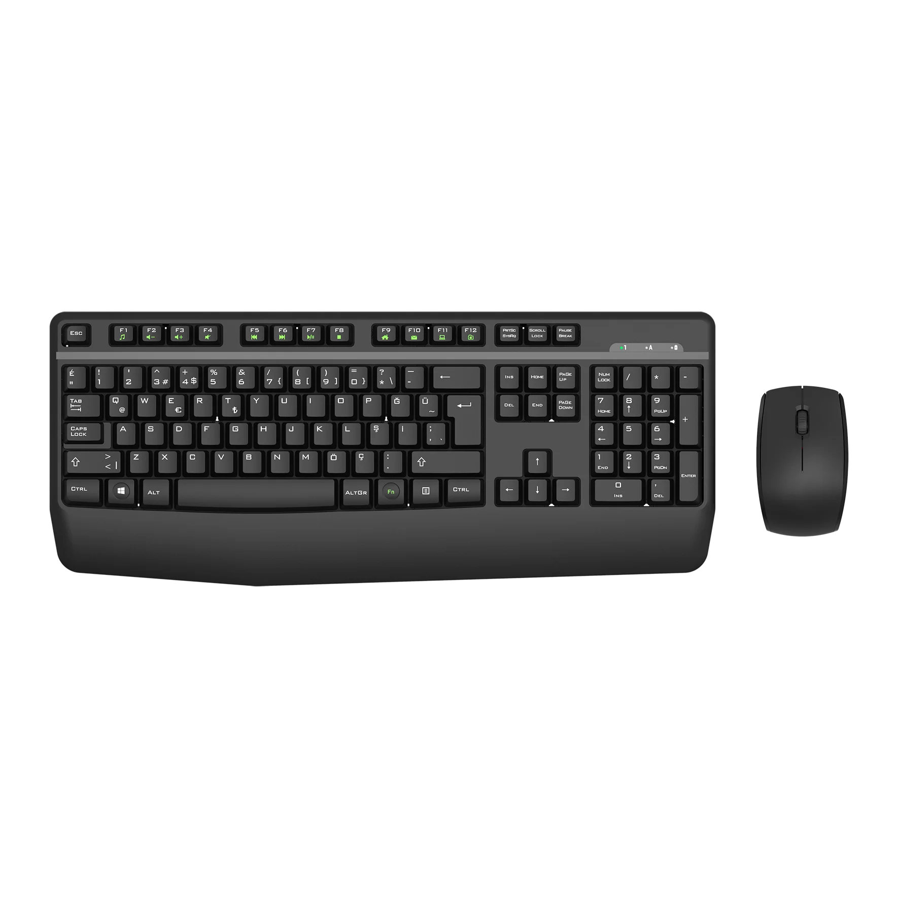 Wireless Combo Bx3335 Fullsized Keyboard With Palm Rest And Right