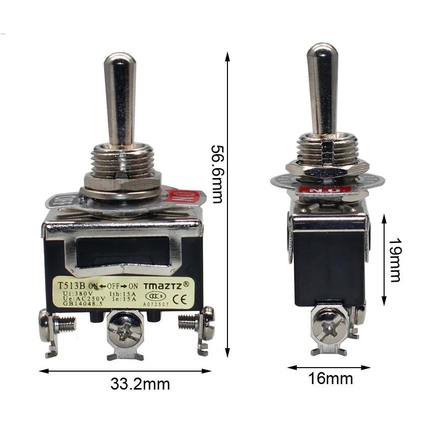 15a 250v 20a 125v Ac On Off On 3 Position Spst Rocker Toggle Switches ...