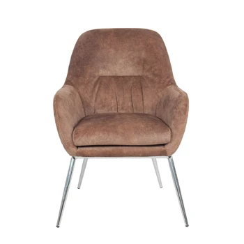 Antique Style Accent Sofa Chair High Back Velvet Brown Relax Sofa Arm Chair With Metal Legs For Living Room Buy Antique Design Relax Chair Metal Frame Cushion Relax Chair Accent Chair For Living Room