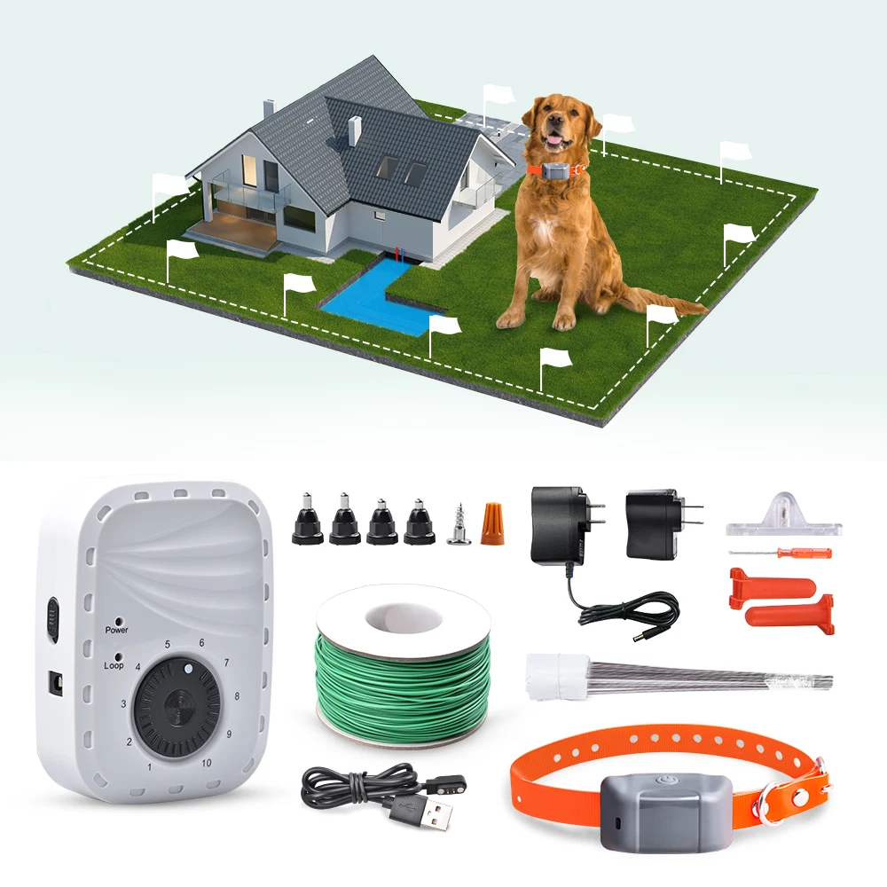 Effective Rechargeable Dog Fence System+training Collar Modes Inground