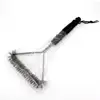 Z244 Grill Steel Wire Brush 3-Sided Barbecue Cleaning Tool 12-Inch Triangle BBQ Brush