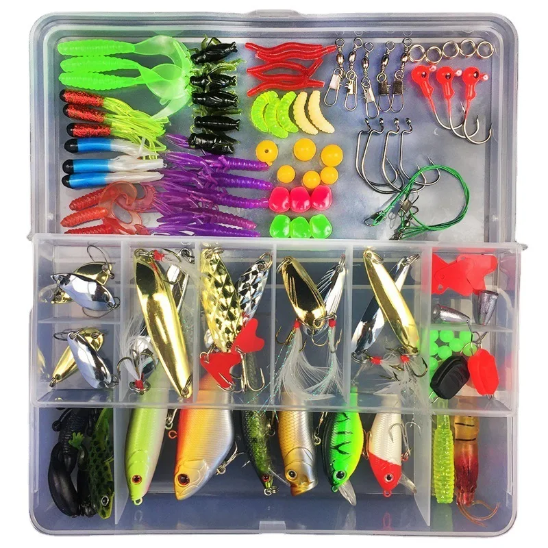 28pcs to 141pcs Fishing Accessories Kit Mixed Hard Wobbler Metal Jig Spoons Soft Lure Silicone Bait Fishing Tackle Accessories 28pcs to 141pcs Fishing Accessories Kit Mixed Hard Wobbler Metal Jig Spoons Soft Lure Silicone Bait Fishing Tackle Accessories
