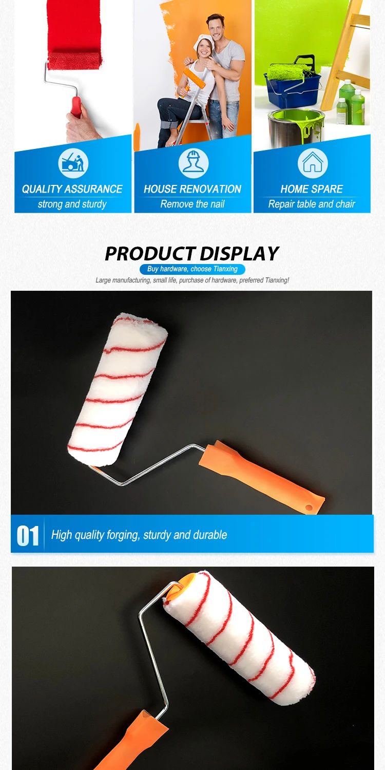 factory directred and white polyester Bristle price Industrial paint Roller Brush