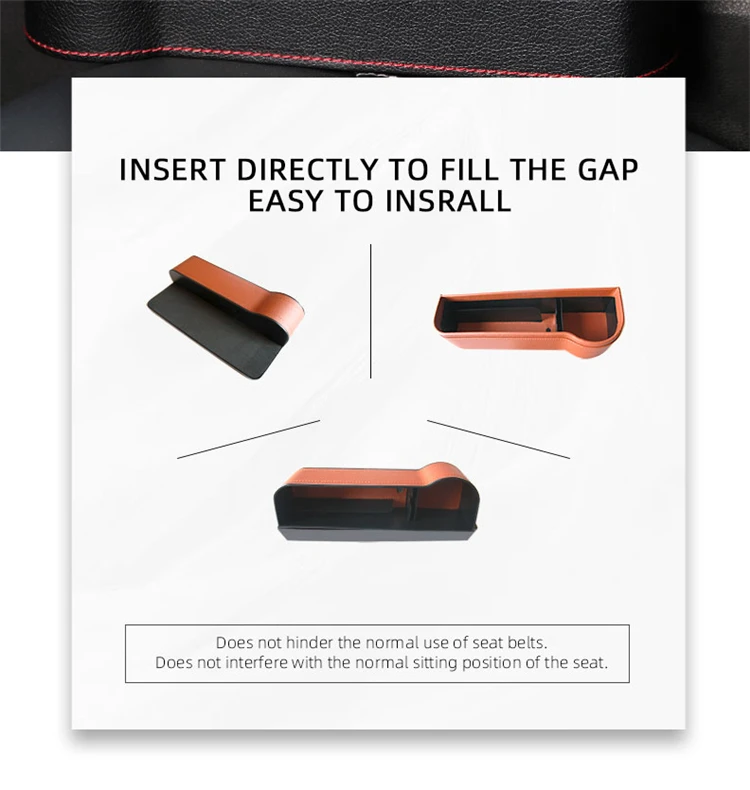 car seat gap storage box cup pu leather