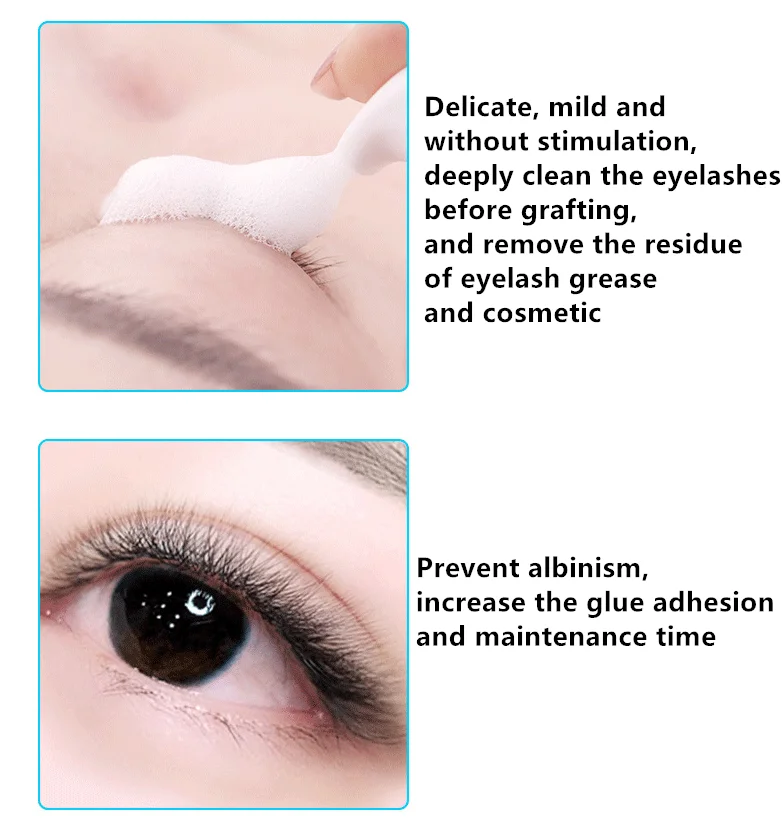 私人标签睫毛延长洗泡沫清洁剂刷睫毛清洁剂