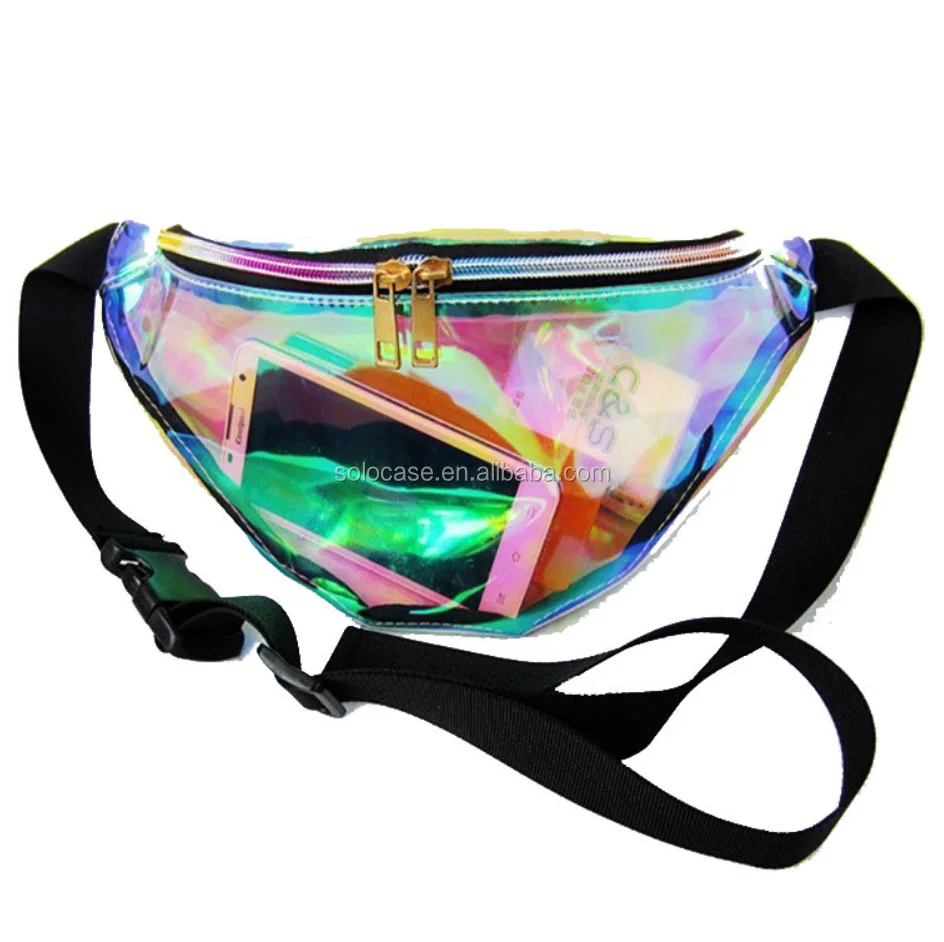 Hologram PU Waterproof Shiny Waist Bag