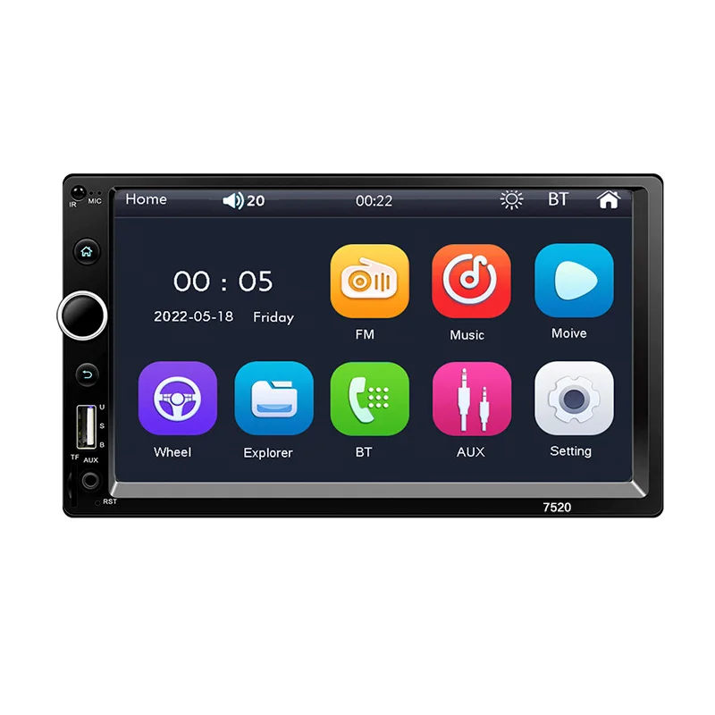2 Din Autoradio Touchscreen,Autoradio MP5 Spieler Bluetooth,Mirrorlink Tomobile Doppel Din Autoradio ,USB/TF/FM Radio Tuner/Aux in/Unterstützung Rückfahrkamera Android Phone 