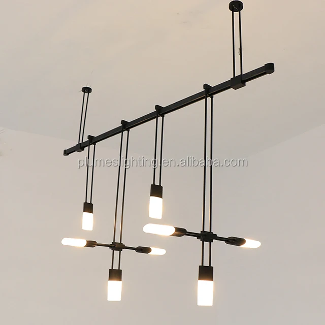 LED aluminum and acrylic project customized style lighting black Sonneman Suspenders Chandelier