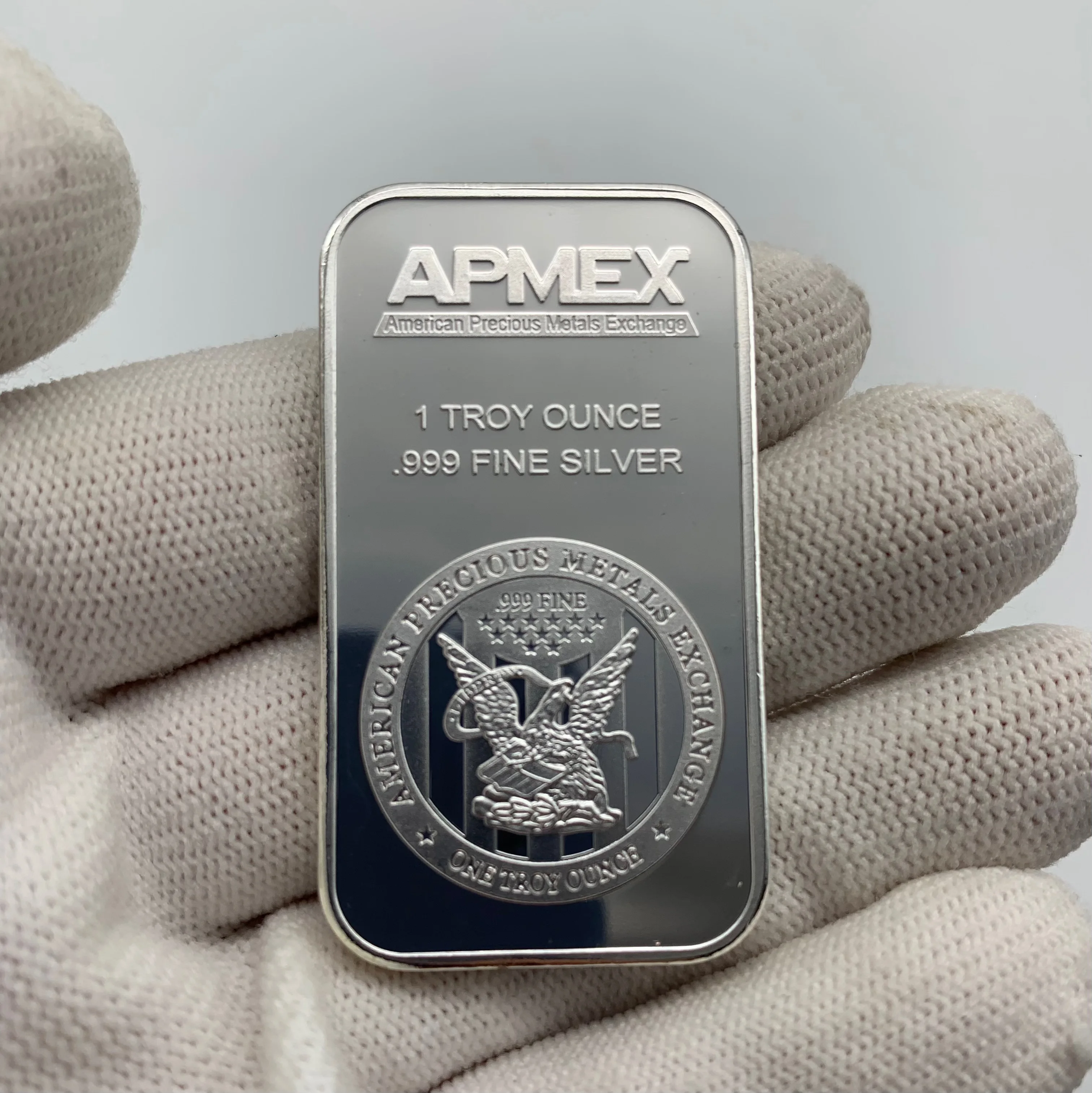 Non-Magnetic APMEX Silver-Plated Zinc Alloy Bullion Bar