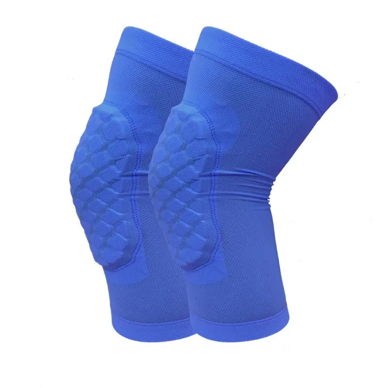 Professional Long Compression Leg Sleeves Knee Support Protective Sports Gear Honeycomb 9714