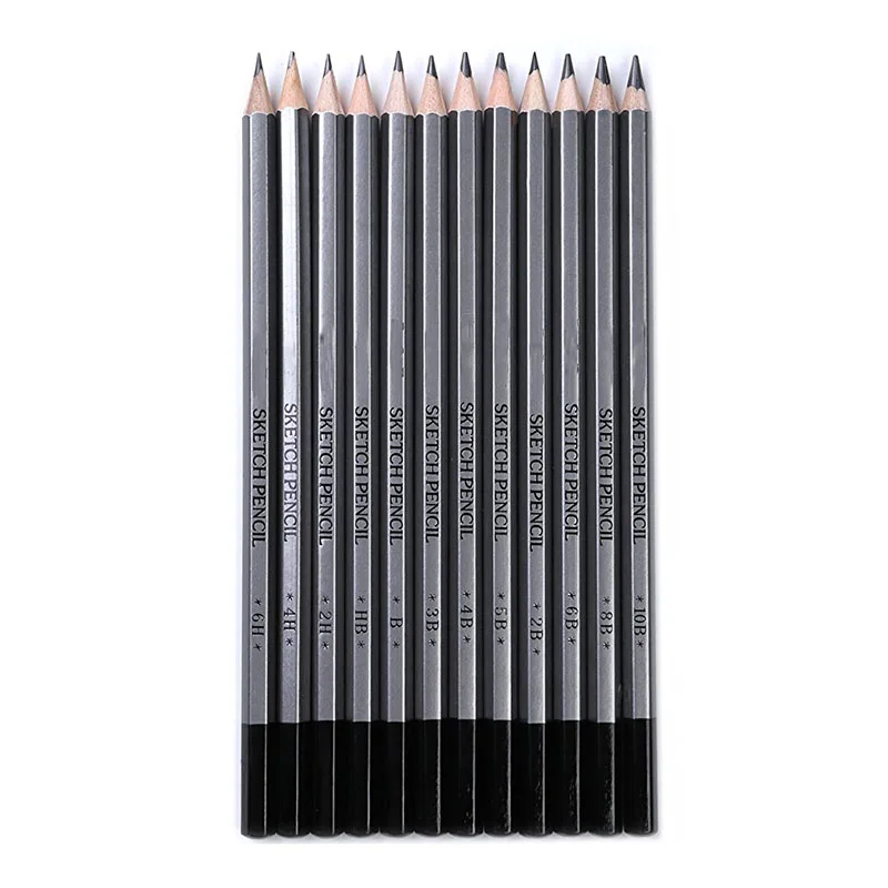 12 Different Lead Degree Drawing Sketching Pencil For Artists Sketching ...