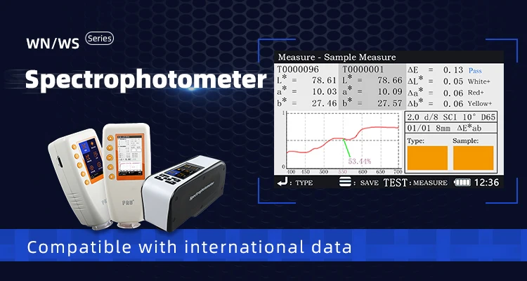 Fru Wn700d Color Difference Test Spectrophotometer For Paint Plastic ...