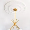Home Interior Decoration European Style Hand Carving Plaster Ceiling Rose Lamp Disk