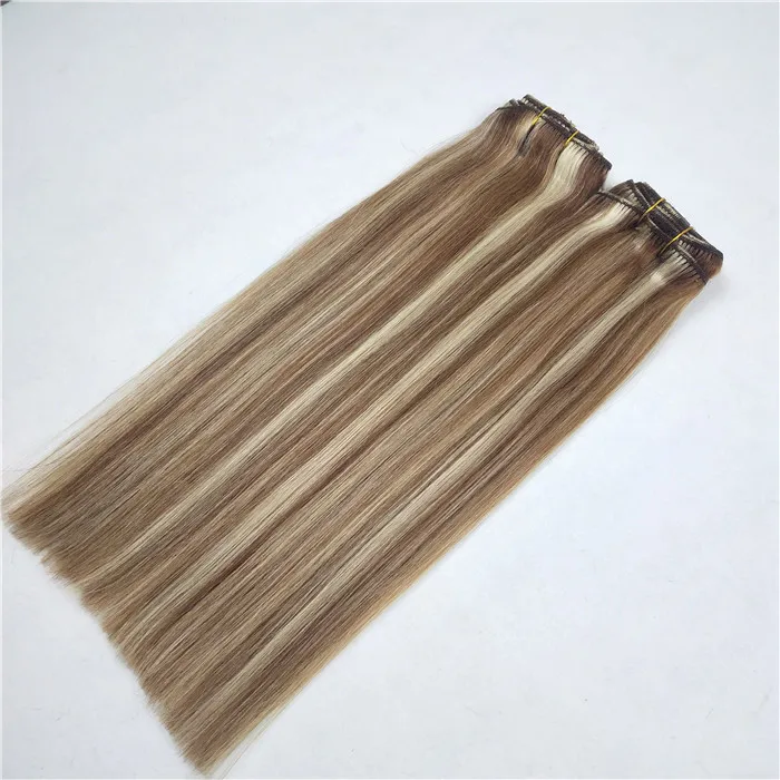 便宜的亮点颜色人类雷米发夹在白色女人的头发扩展 Buy 夹在头发延伸 夹在头发延伸100 人的头发 人的发夹在延伸