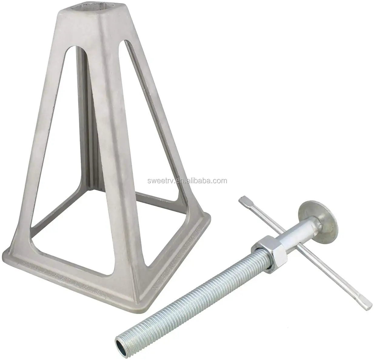 J258 4 Pack Cast Aluminum Trailer Jack Stands,Stabilize And Level Your