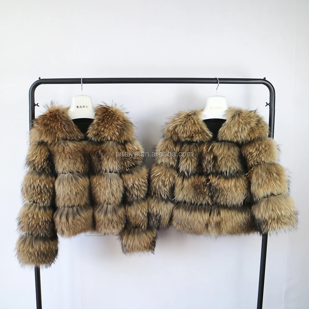 2020 冬季新款时尚短款真正的浣熊毛皮大衣女士真正的毛皮夹克批发