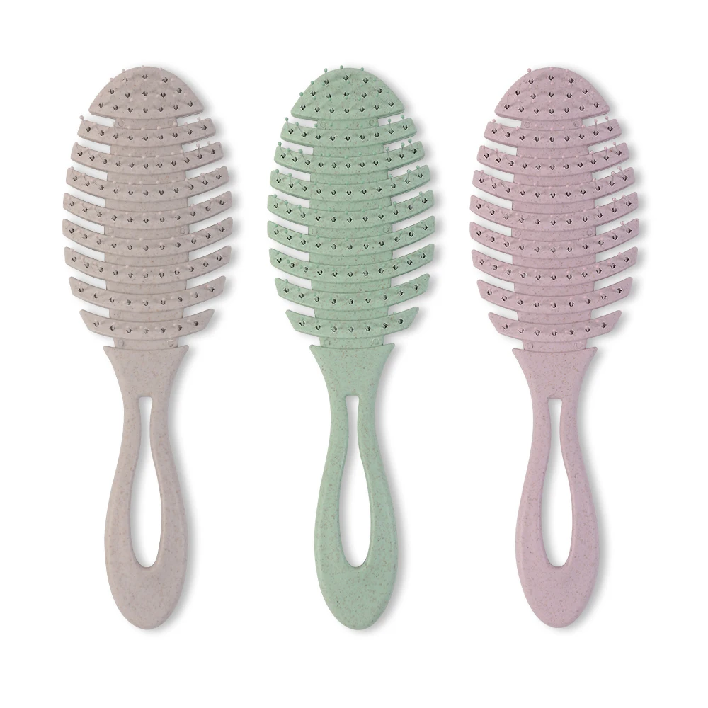 Professional Eco Friendly Biodegradable Wet Detangling Hair Brush For