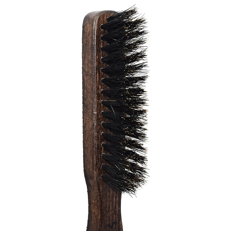 Vintage Boar Bristle Beard Mini Brush Handmade Mustache Pocket Portable