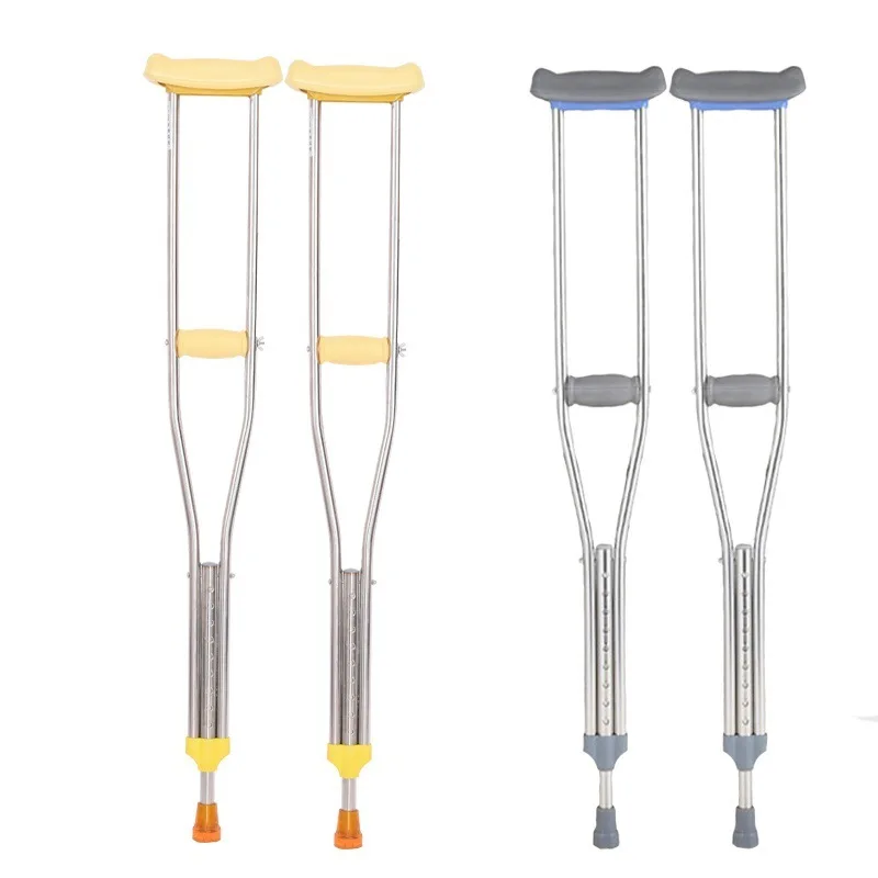 Aluminum Alloy Underarm Crutches Medical Portable Comfortable ...