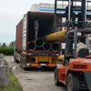 LSAW SSAW steel pipe with external oil painting for project
