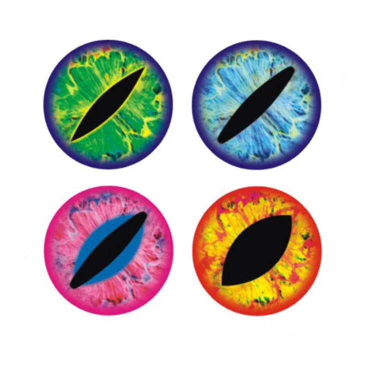 Wholesale Multicolor 3d Laser Fishing Lure Car Dragon Eyes Stickers