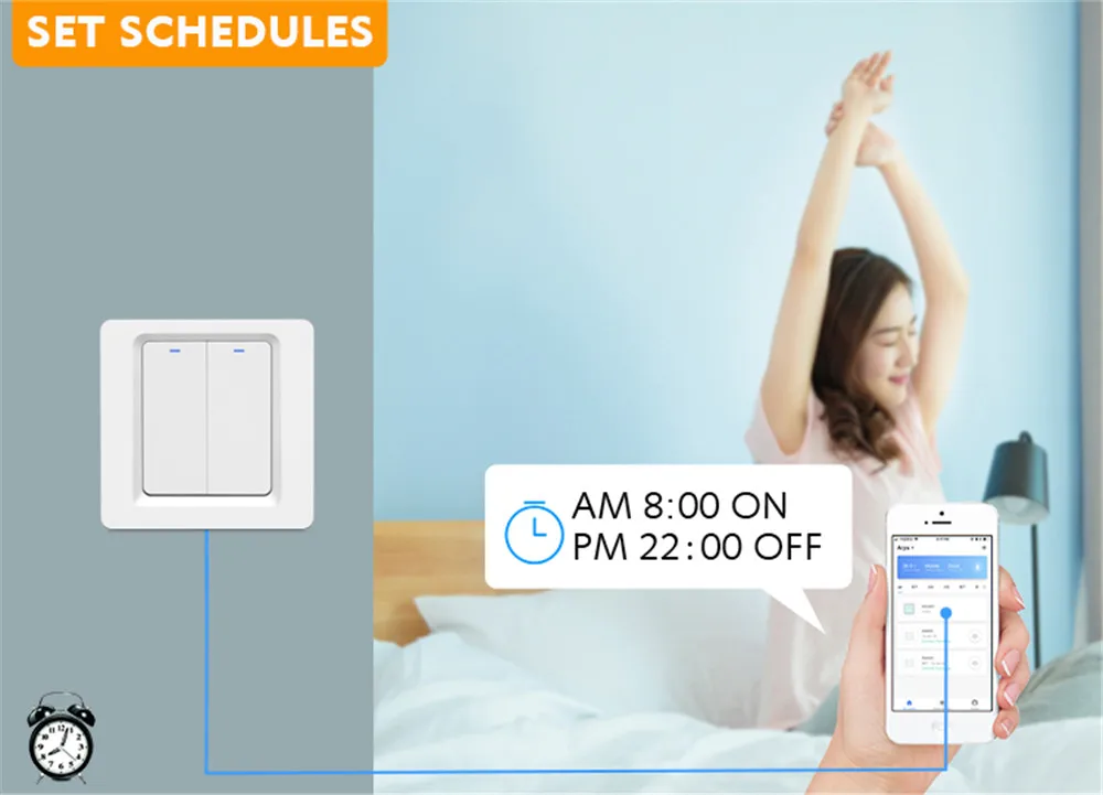 European standard smart zigbee switch single firewire 2 gang push button smart switch - ANKUX.COM