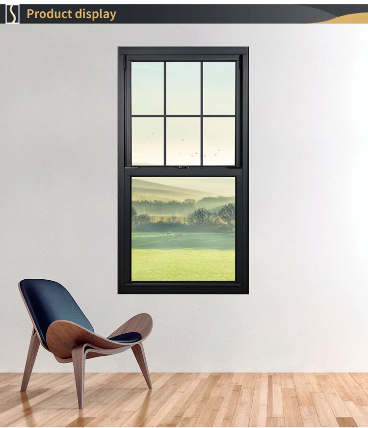 Hot Sale Aluminium Inward Vertical Casement Swing Out Double Hung Windows With High Quality