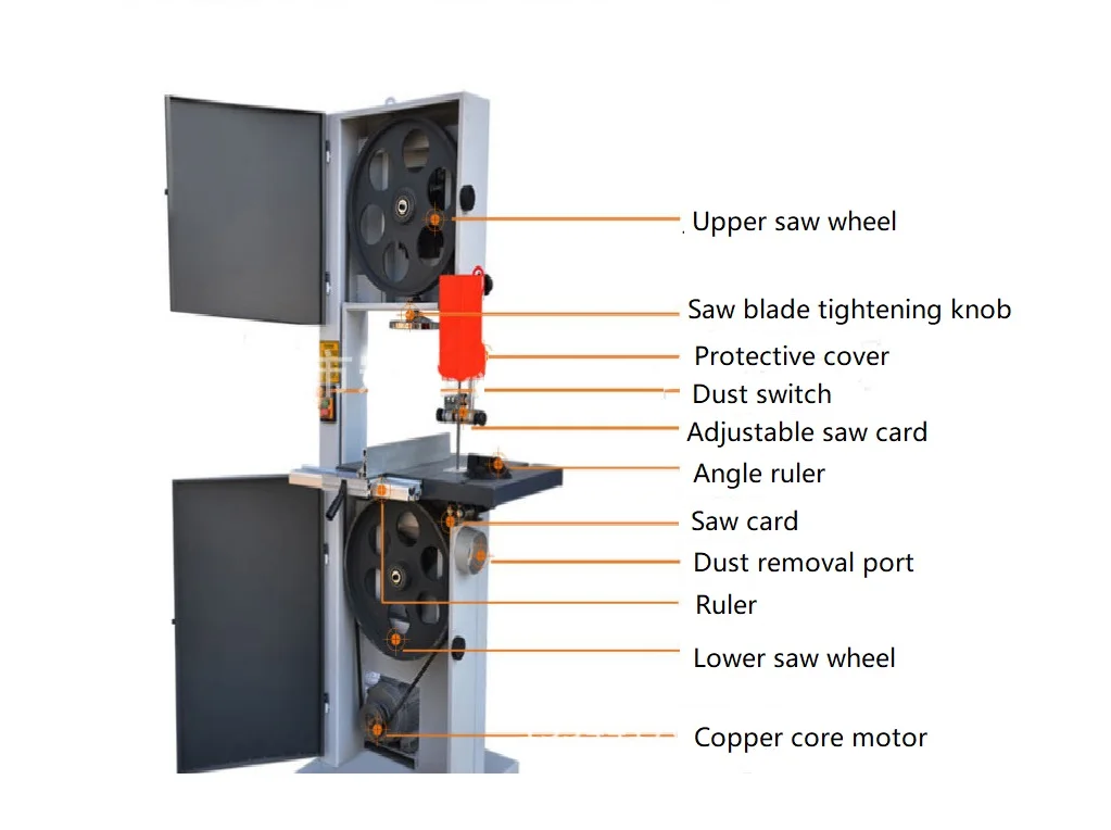 Mj344 Fine Woodworking Band Saw Electric Vertical Wood Cutting Machine