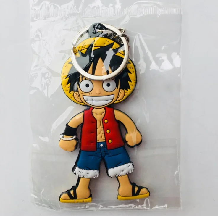 Ufogift Anime Character One Piece Keychain 3d Double Side Key Ring Pvc