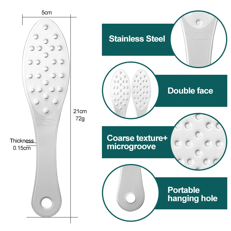 product factory direct portable foot file custom logo pedicure tools stainless steel foot file-3