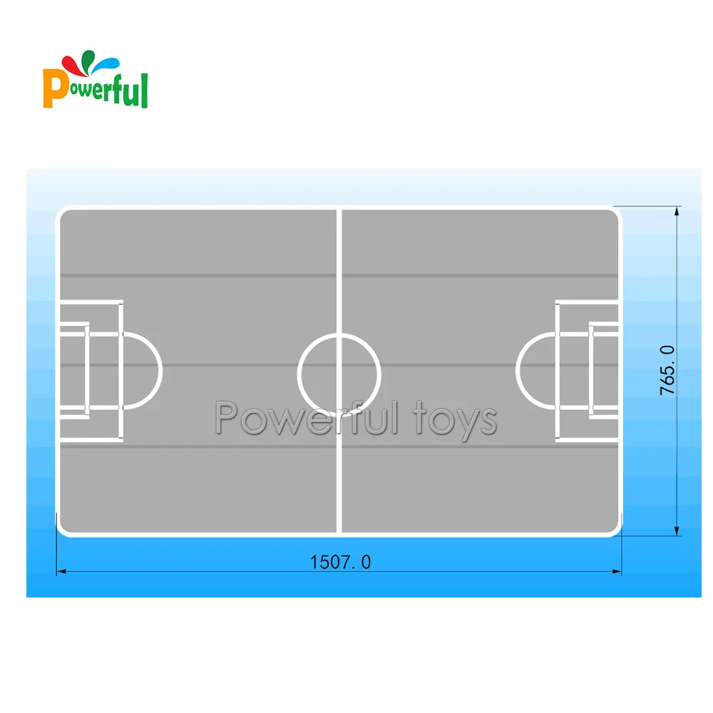 Factory price  large tumble football inflatable air track floor with football goal for sale