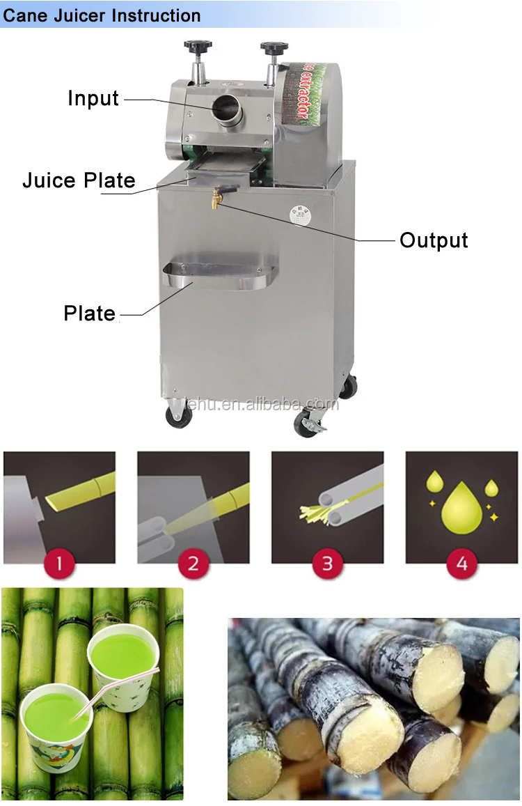High Quality Motor Mini Surge Cane Juice Extractor Sugarcane Juicer